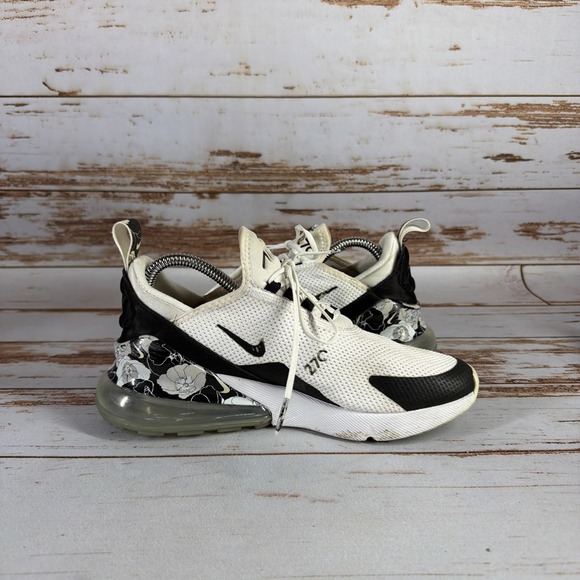 Nike Air Max 270 Women's Size 8 Sneakers White/Black AR0499-100 Used - Picture 3 of 9